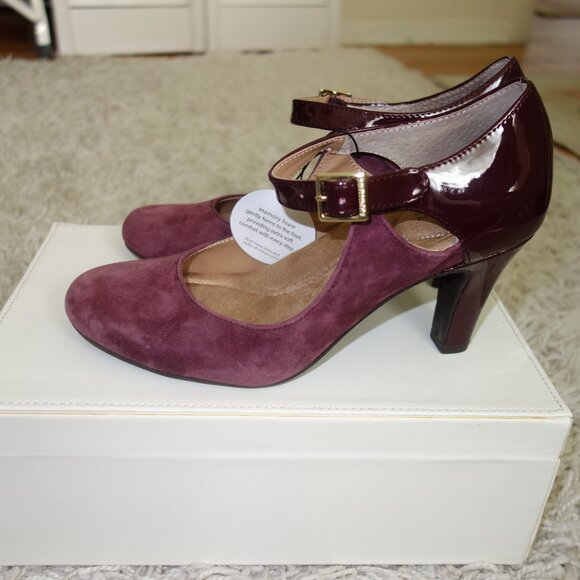 GIANI BERNINI Velmah Memory Foam Mary Jane Pumps - Size 6M - Wine - Picture 11 of 14